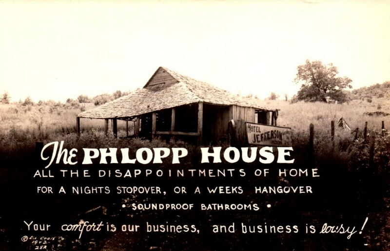 The Phlopp House (Hotel Jefferson) - Vintage Postcard